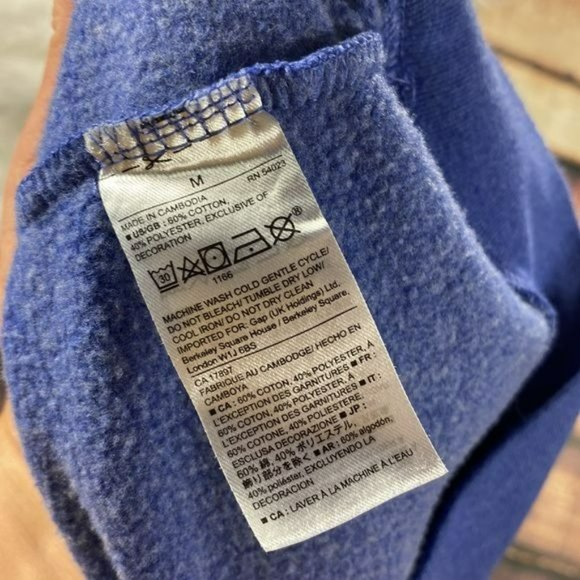 RELISTED The Gap Bright Blue Logo Hoodie Sweatshirt - Picture 8 of 8